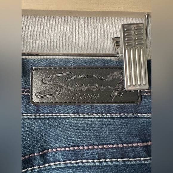 Seven7 For All Mankind Rocker Slim Sz 10 Jeans Sequence Pockets - Picture 8 of 10